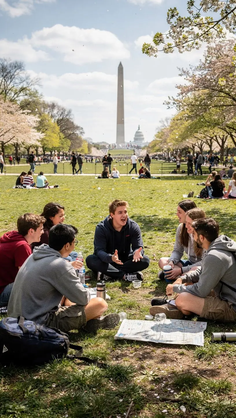Widok na tętniące życiem miasto z wysokimi budynkami i parkami, idealne na krótki wypad.