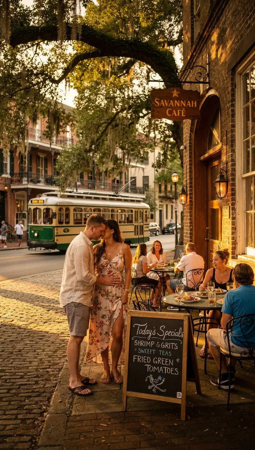 Lokalne jedzenie serwowane w przytulnej restauracji, zachęcające do odkrywania smaków regionu.